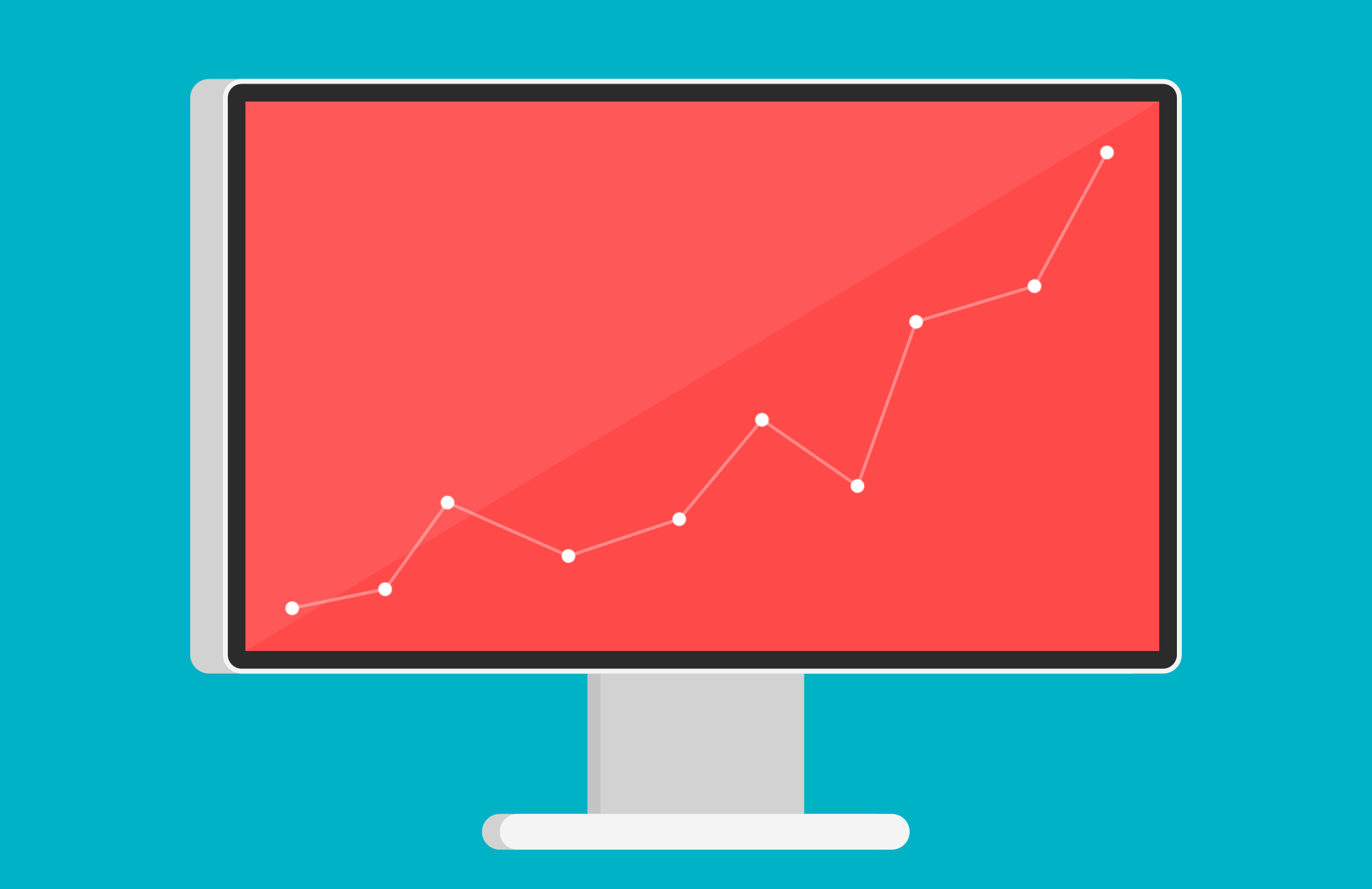 upward trending graph on a computer screen