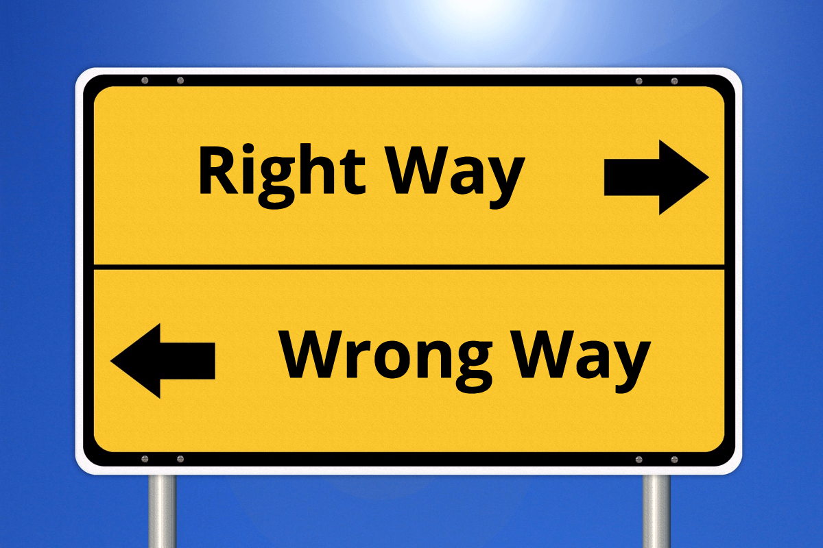 Beta Test Right Way Wrong Way Sign